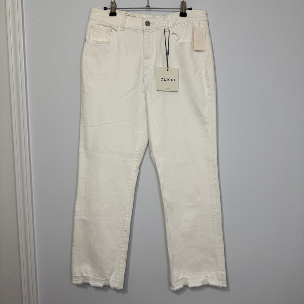DL1961 Jerry High Rise Vintage Straight Jeans White Berkshire Size 30 NWT